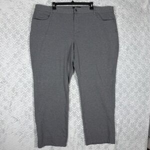 Talbots Women's Dress Pants Heritage Boot Gray Button Waist Plus Size 22W Slacks